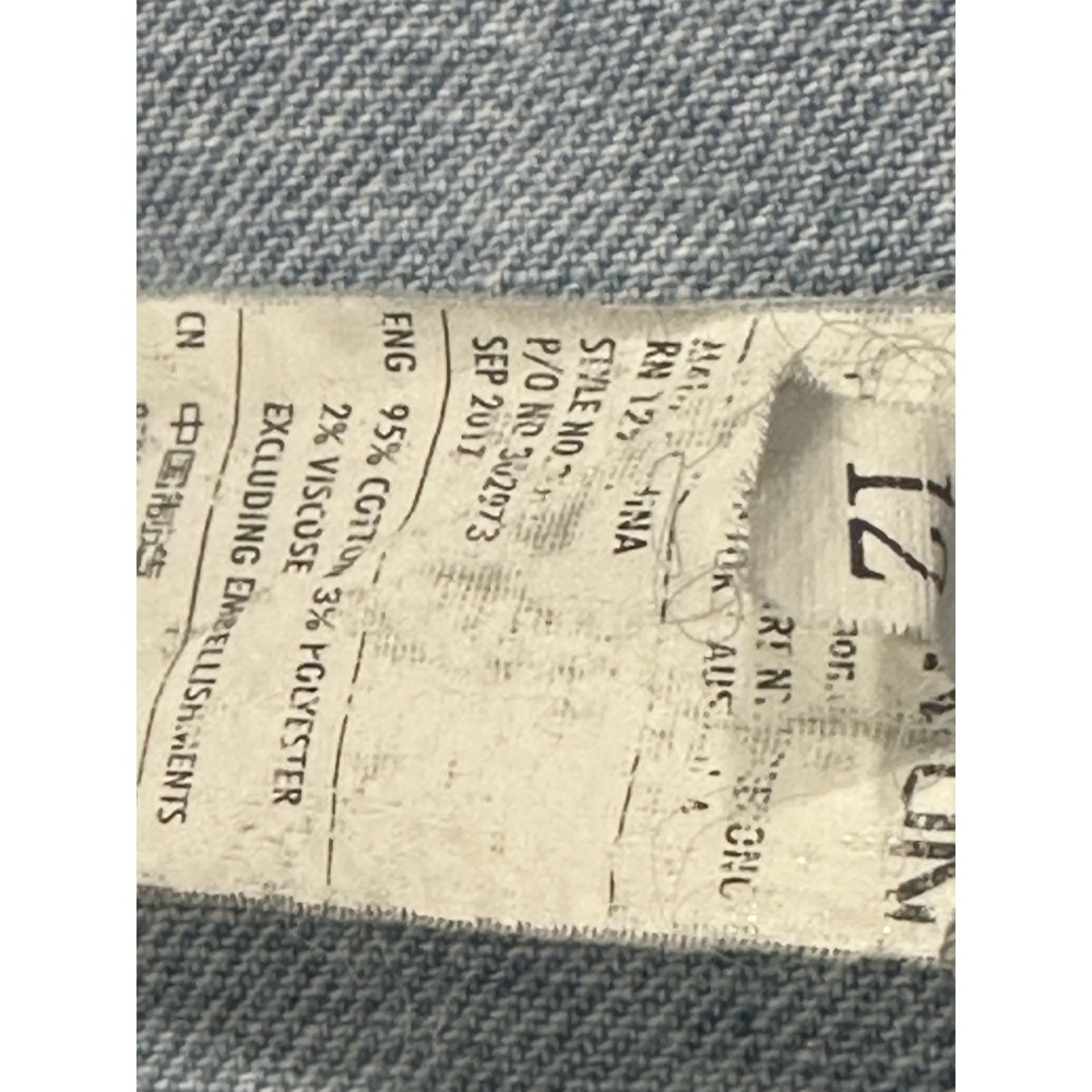 91 Cotton On Denim Blue Light Wash Hooded Full Zip Jean Jacket - Size 8 - Picture 6 of 11